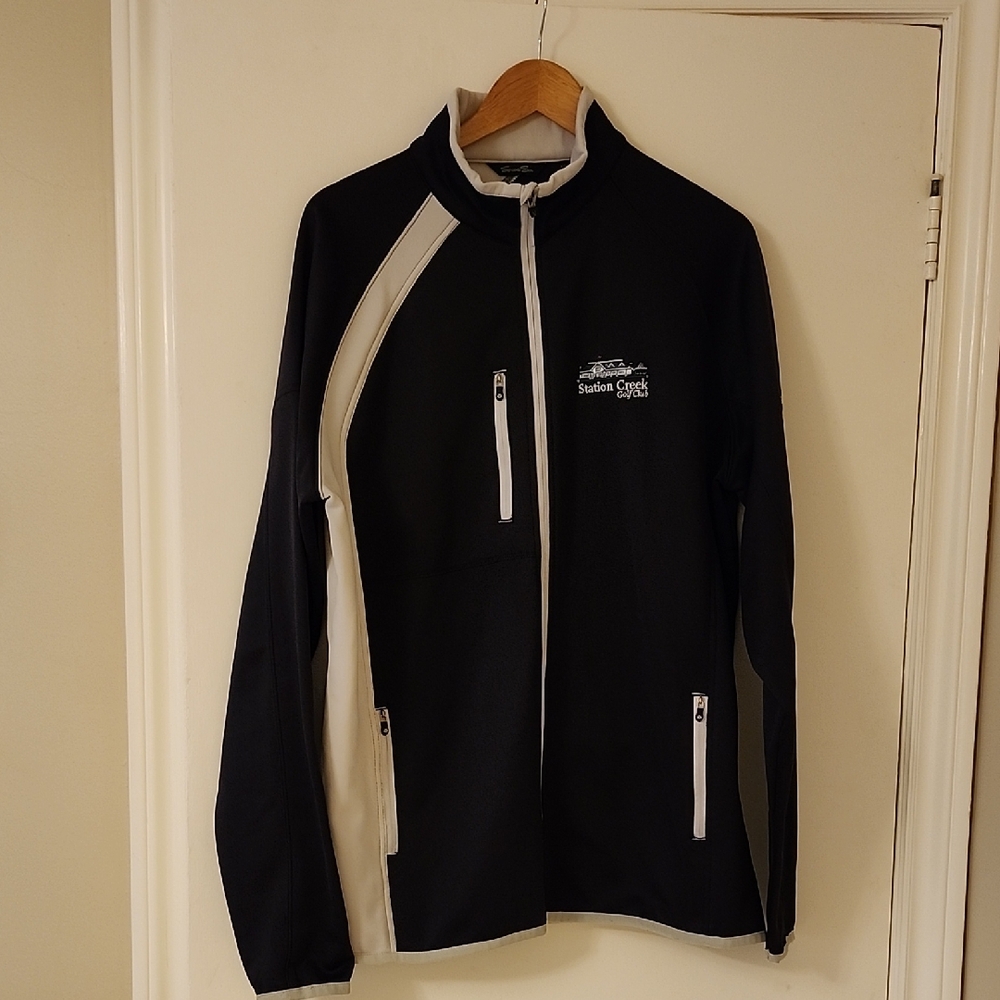 Men's Second Skin Black Jacket with Light Grey Trim